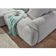 Ecksofa mit Funktion Greige Flachgewebe Zierkissen, Rückenkissen, Bettkasten, Schlaffunktion, Rücken echt, Liegefläche im Originalstoff  - Greige/Schwarz, KONVENTIONELL, Kunststoff/Textil (190/277cm) - Carryhome