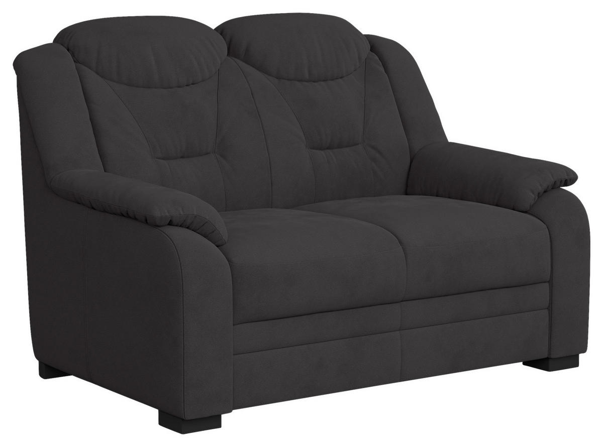 2-SITZER-SOFA Mikrofaser Anthrazit  - Anthrazit/Schwarz, Basics, Kunststoff/Textil (138/99/99cm) - MID.YOU