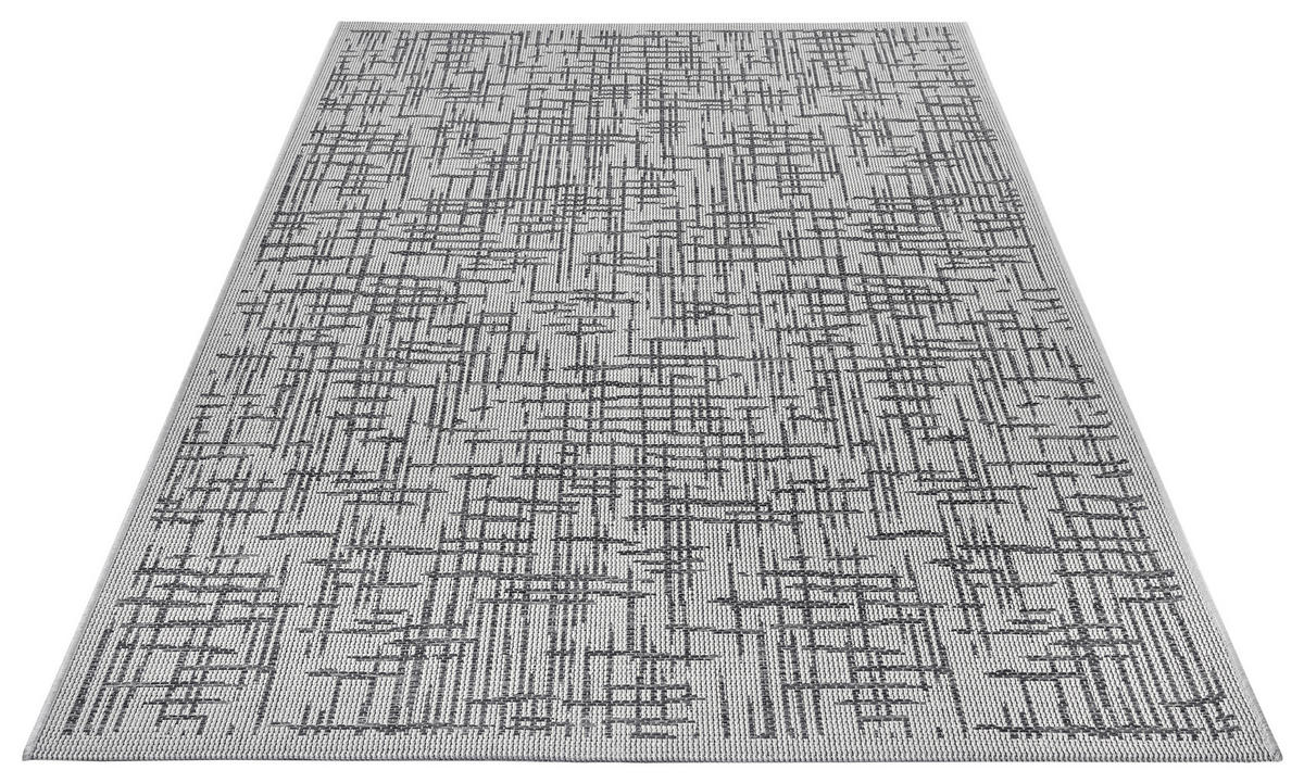 OUTDOORTEPPICH 63/120 cm Clyde Beige, Dunkelgrau  - Dunkelgrau/Beige, Basics, Kunststoff (63/120cm) - Hanse Home