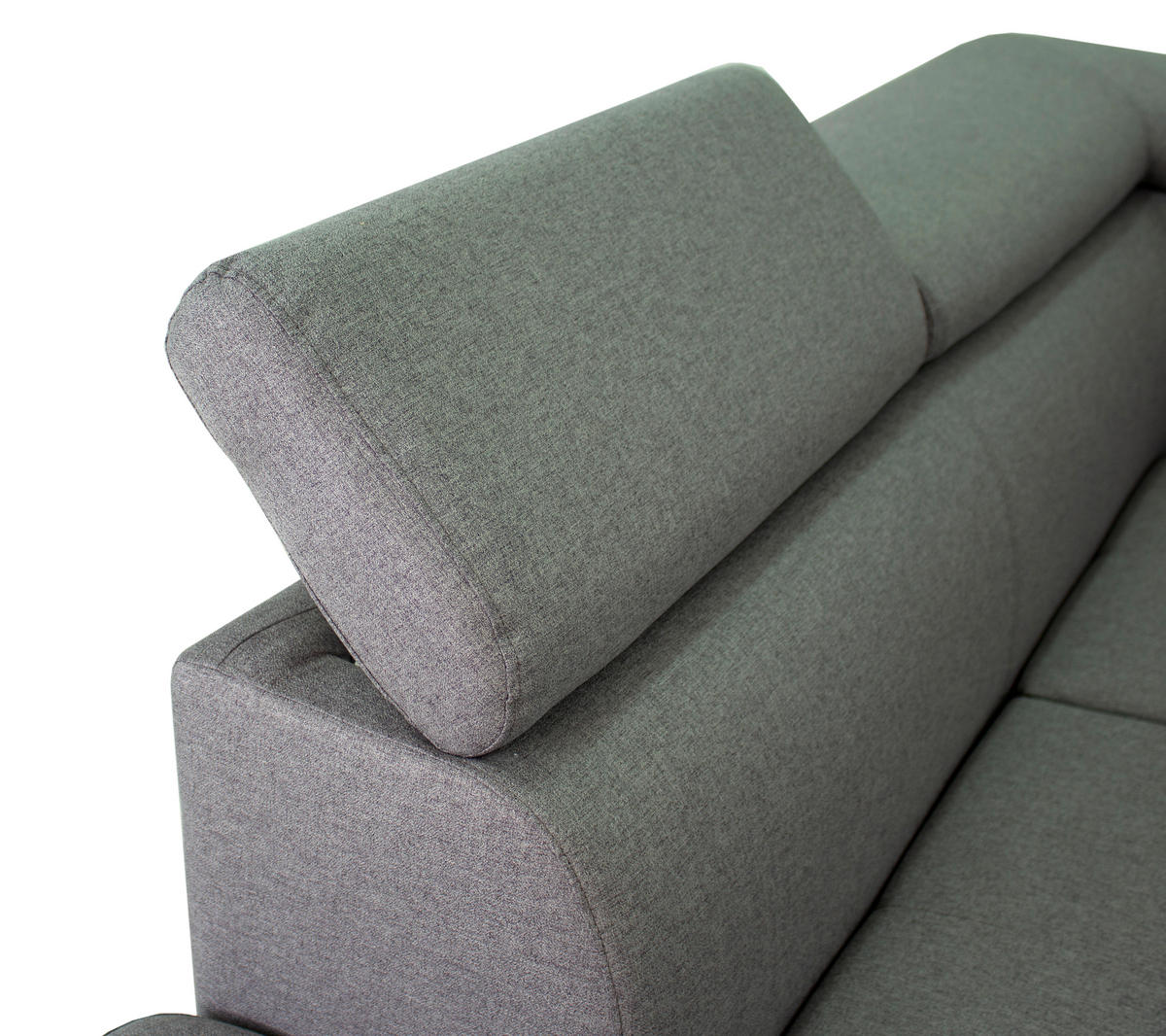 ECKSOFA in Webstoff Hellgrau  - Silberfarben/Hellgrau, Design, Textil/Metall (226/257cm) - Xora