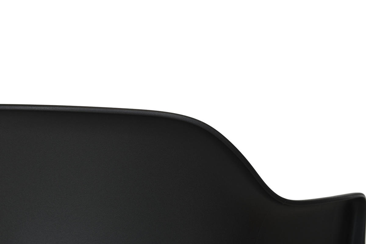 GARTENSTUHL-SET Kunststoff Schwarz  - Schwarz, MODERN, Kunststoff (54,5/77,5/55cm) - Gardenson