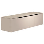 LOWBOARD  160/41/45 cm  Beimöbel erhältlich, hängend, Abdeckplatte aus Glas  - Sandfarben/Schwarz, Design, Glas/Holzwerkstoff (160/41/45cm) - Moderano