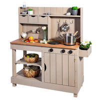 MATSCHKÜCHE EXPLORER Metall, Holz Grau  - Grau, Basics, Holz/Metall (102/40/105cm) - MUDDY BUDDY