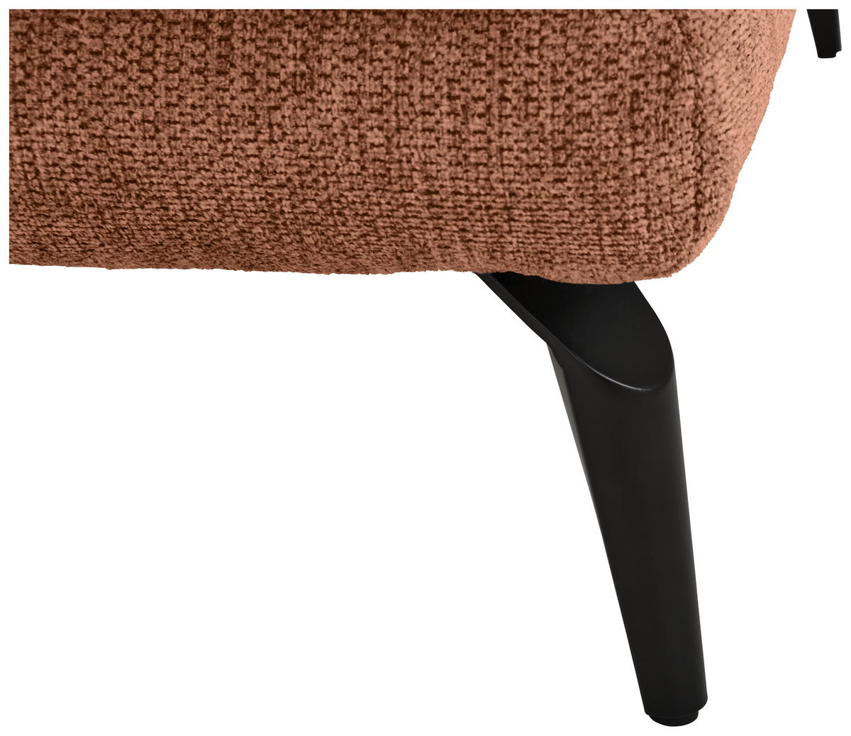 HÖRNSOFFA i flatväv rostfärgad  - svart/rostfärgad, Design, metall/textil (176/294cm) - MID.YOU
