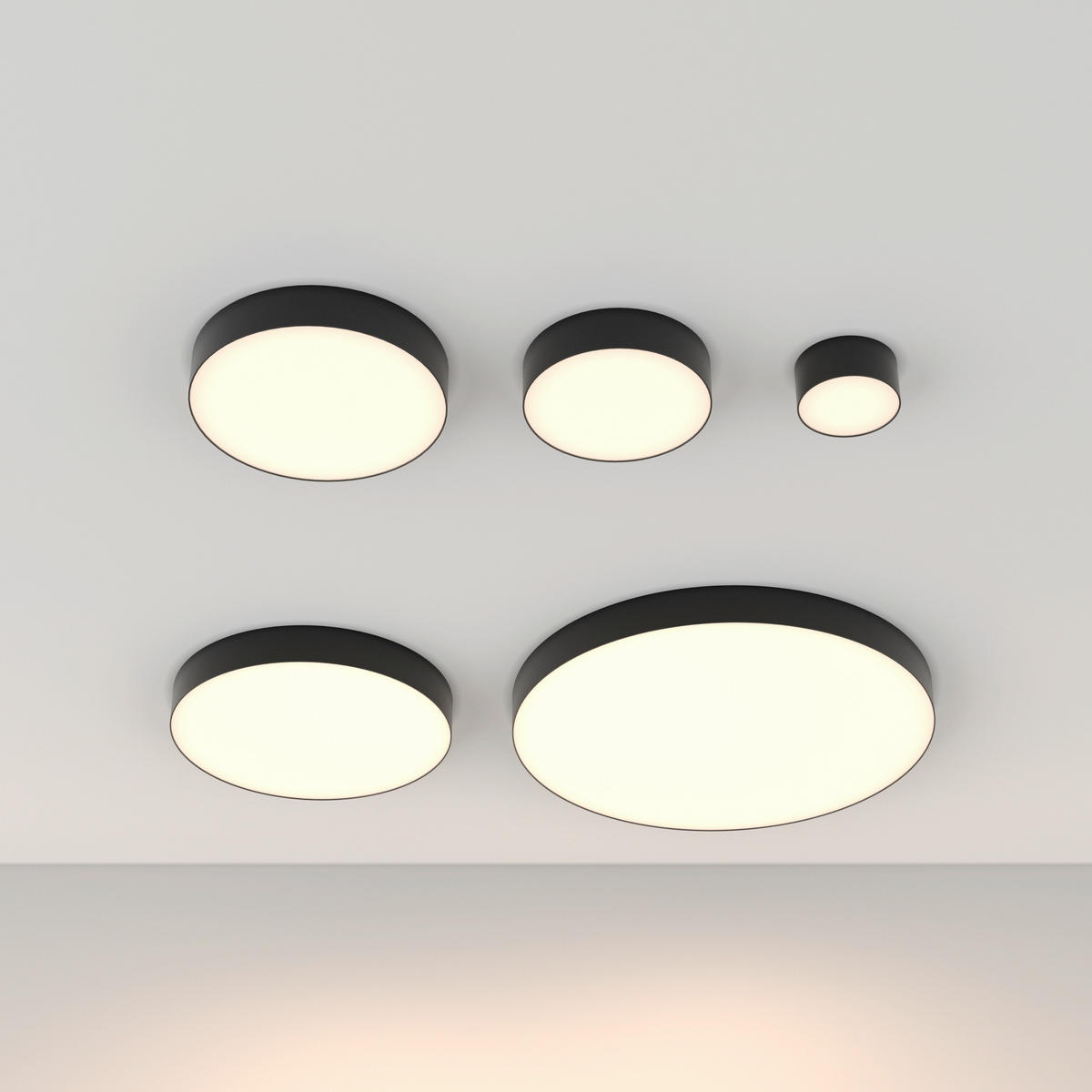 DECKENLEUCHTE Ceiling 22/6 cm  - Schwarz, Design, Metall (22/6cm) - MAYTONI