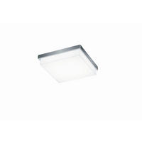LED-DECKENLEUCHTE 21/21/6 cm   - Chromfarben, Design, Glas/Metall (21/21/6cm) - Helestra