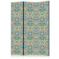 PARAVENT - Blau/Koralle, Basics, Textil (135/172/3cm) - artgeist