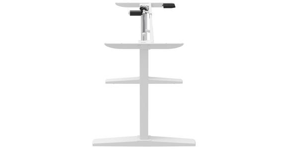 TISCHGESTELL 120-160/70/75-120 cm - Weiß, Design, Kunststoff/Metall (120-160/70/75-120cm) - Carryhome