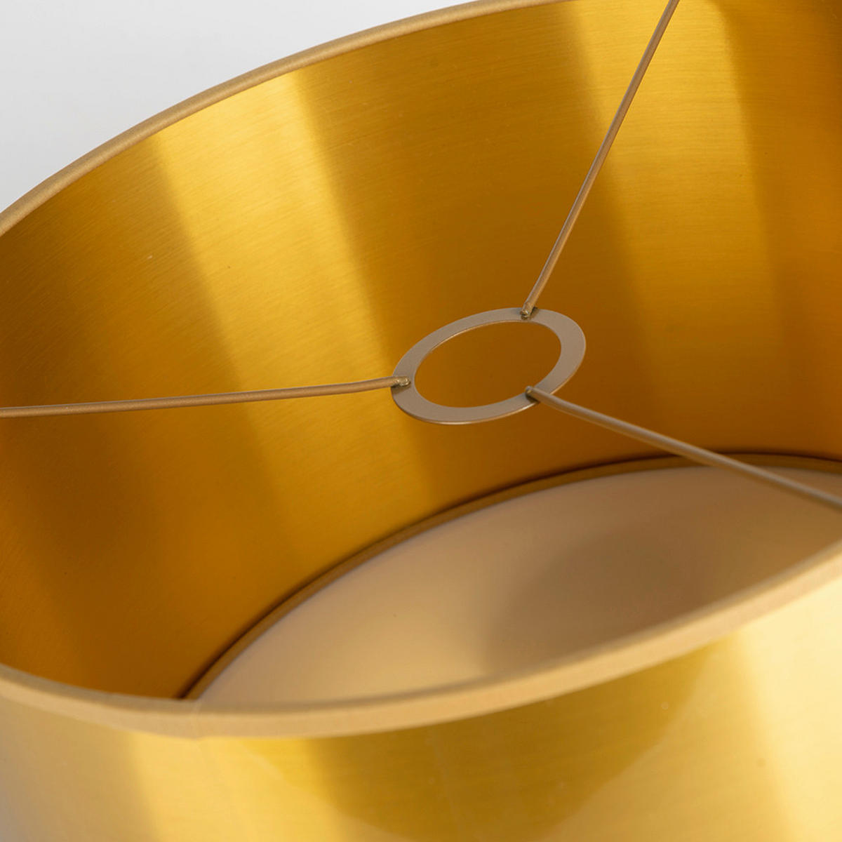 LEUCHTENSCHIRM Gold 40/40/35 cm  - Goldfarben, Basics, Textil/Metall (40/40/35cm)