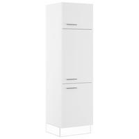 GERÄTEUMBAUSCHRANK 60/220,6/57,6 cm  Weiss  - Weiss/Edelstahlfarben, Basics, Holzwerkstoff/Metall (60/220,6/57,6cm) - Impuls