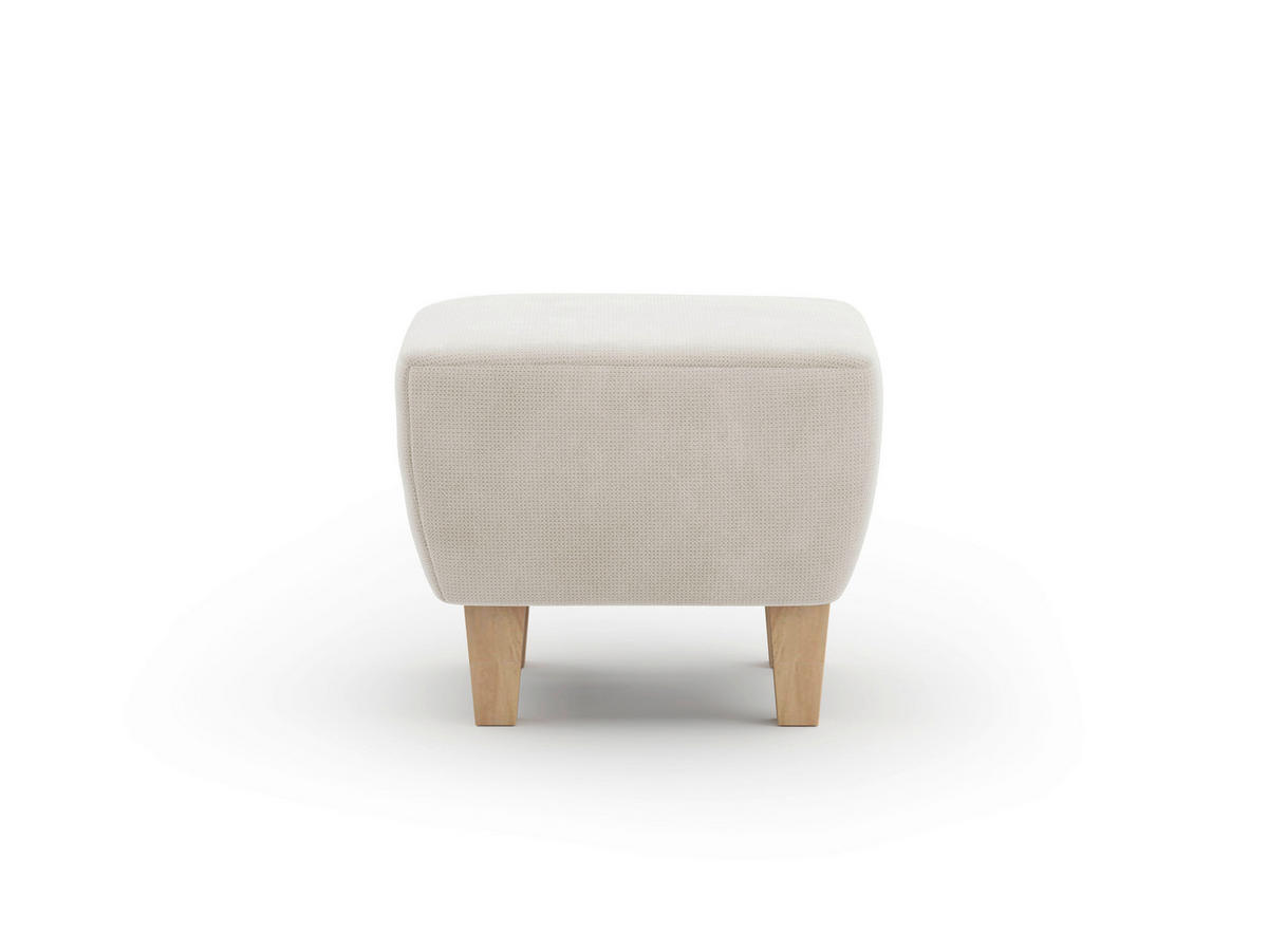 HOCKER in Textil Creme  - Eichefarben/Creme, Konventionell, Holz/Textil (56/46/56cm) - Sit & More