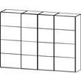 SCHWEBETÜRENSCHRANK 316/223/68 cm 4-türig Weiß  - Chromfarben/Weiß, Design, Holzwerkstoff/Metall (316/223/68cm) - Novel