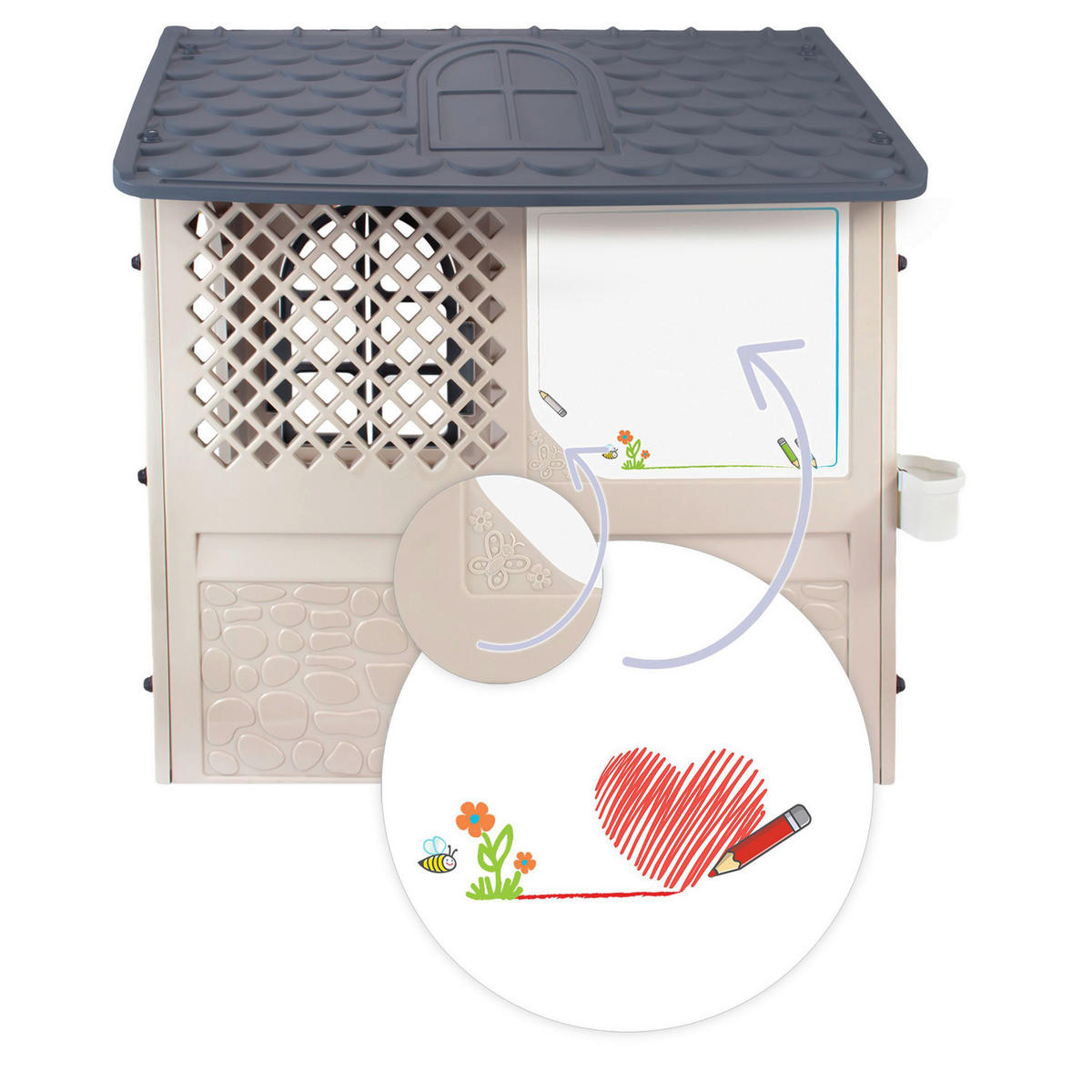 GARTENHAUS - Beige, Basics, Kunststoff (122/120/120,5cm)