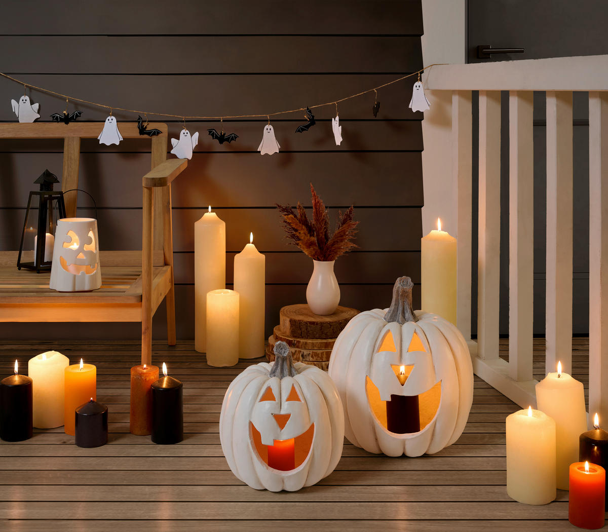 GIRLANDE  - Schwarz/Weiß, Trend, Textil (10,5/160cm)