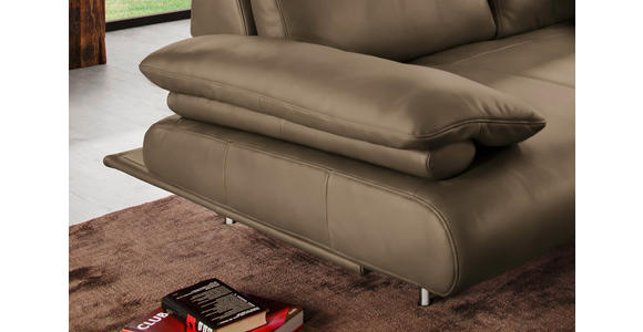 ECKSOFA in Echtleder Braun  - Schwarz/Braun, Design, Leder/Metall (305/231cm) - Dieter Knoll