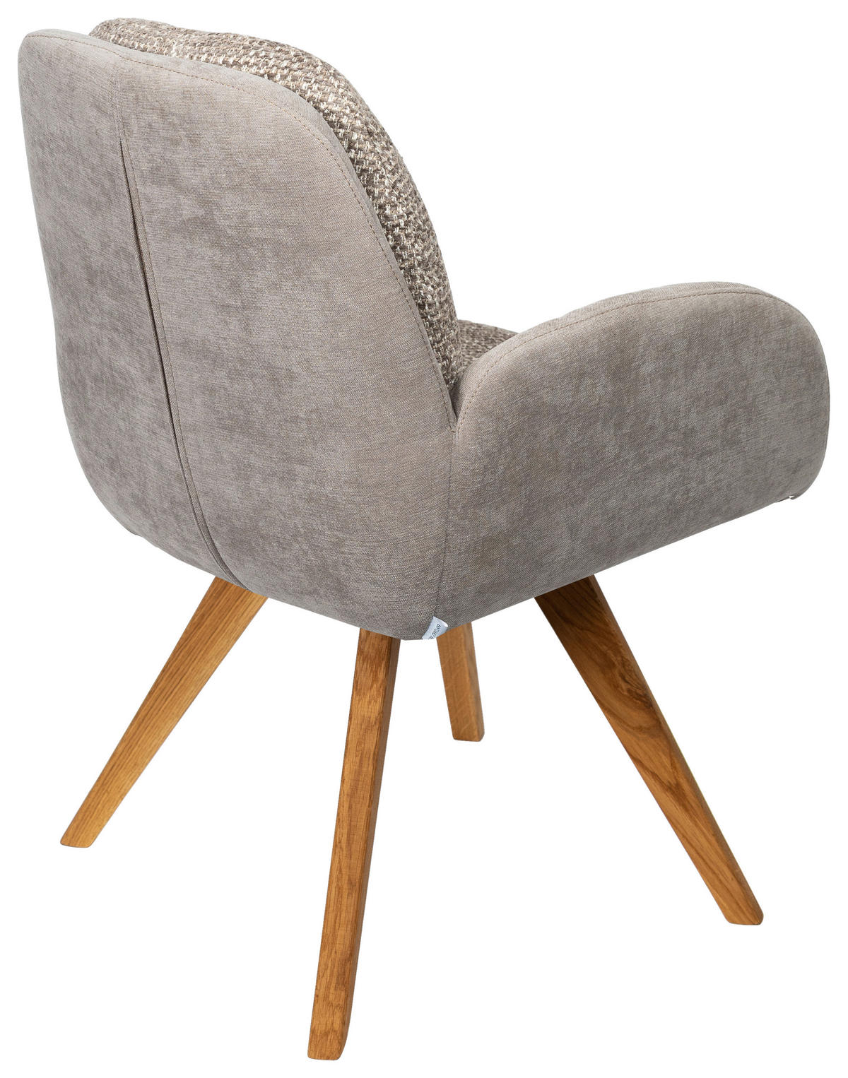 ARMLEHNSTUHL  in Webstoff  - Greige/Eichefarben, Design, Holz/Textil (59/90/64cm) - Linea Natura