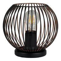 TISCHLEUCHTE ALMANZORA 20/18,5 cm   - Schwarz/Bronzefarben, Trend, Metall (20/18,5cm) - Eglo