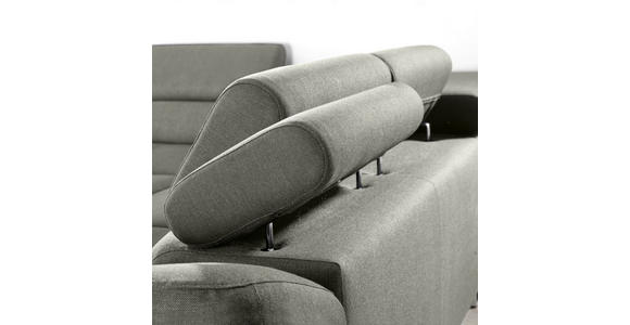 ECKSOFA Grau Webstoff  - Grau, Design, Textil/Metall (235/280cm) - Hom`in