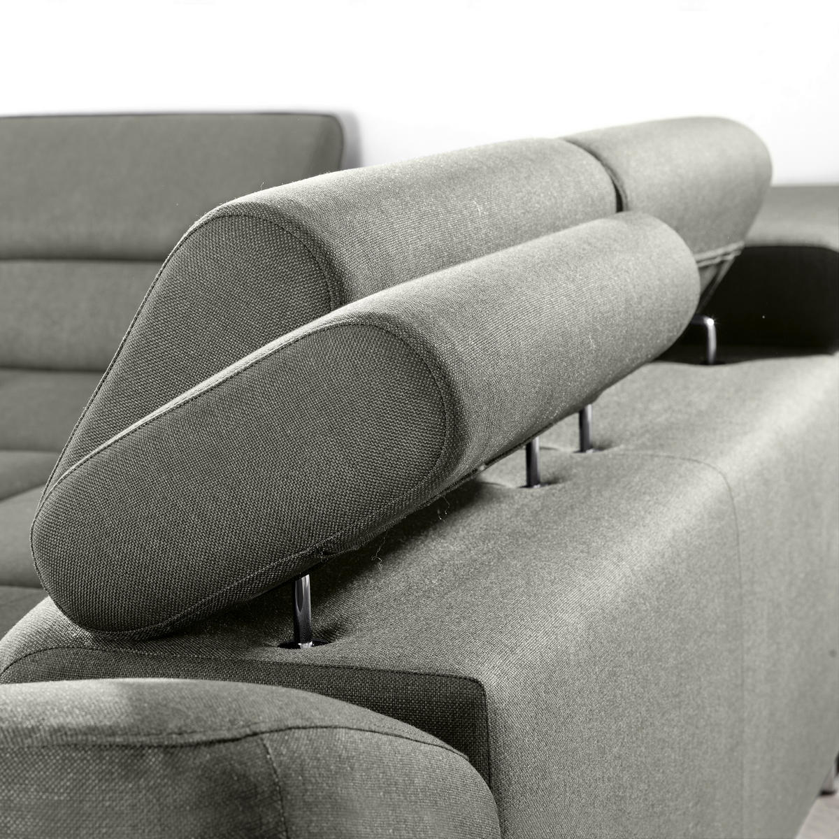 ECKSOFA Grau Webstoff  - Grau, Design, Textil/Metall (235/280cm) - Hom`in
