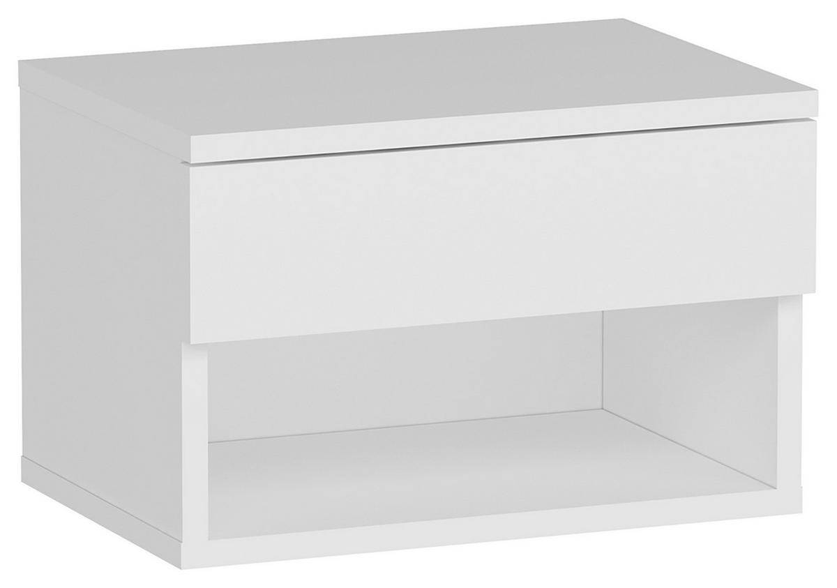 NACHTTISCH 44,6/29/31,6 cm  Weiss  - Weiss, Design, Holzwerkstoff (44,6/29/31,6cm) - MID.YOU
