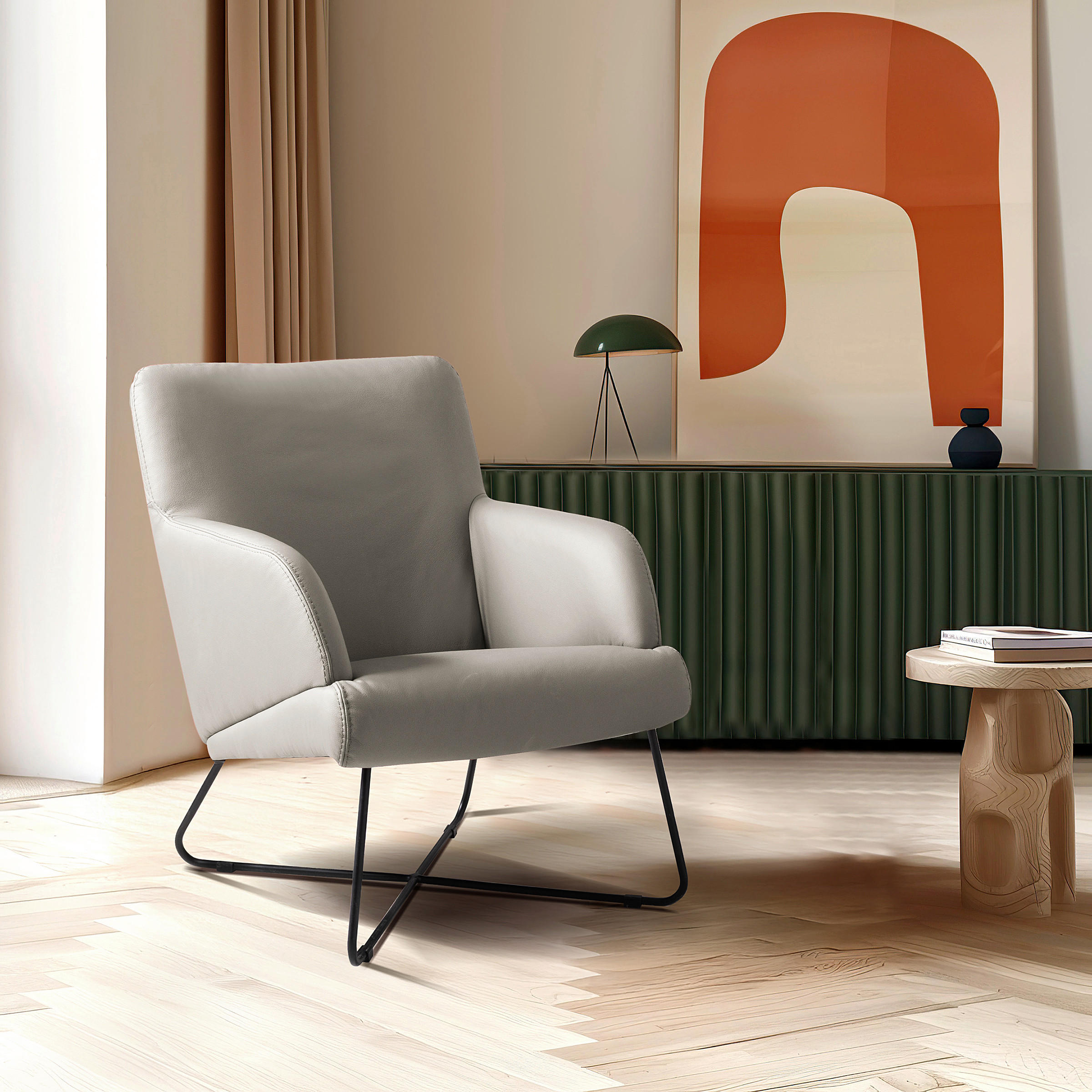 Livetastic Sessel Platin 67x87x74 cm