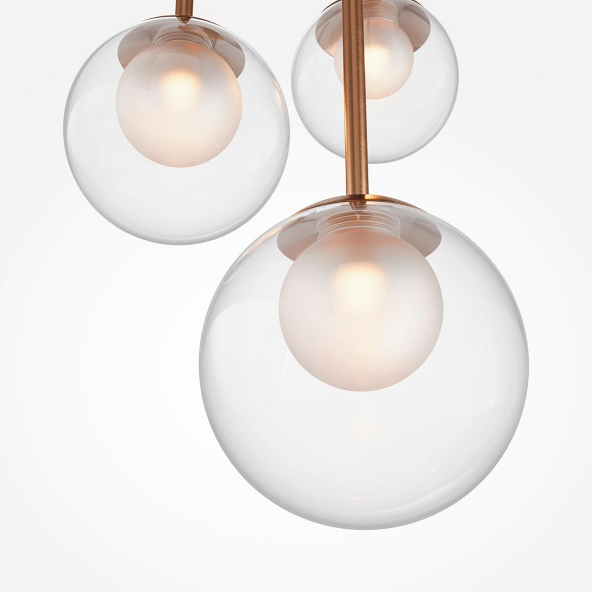 PENDELLAMPA 40/64,1 cm  - guldfärgad, Modern, metall/glas (40/64,1cm) - MAYTONI