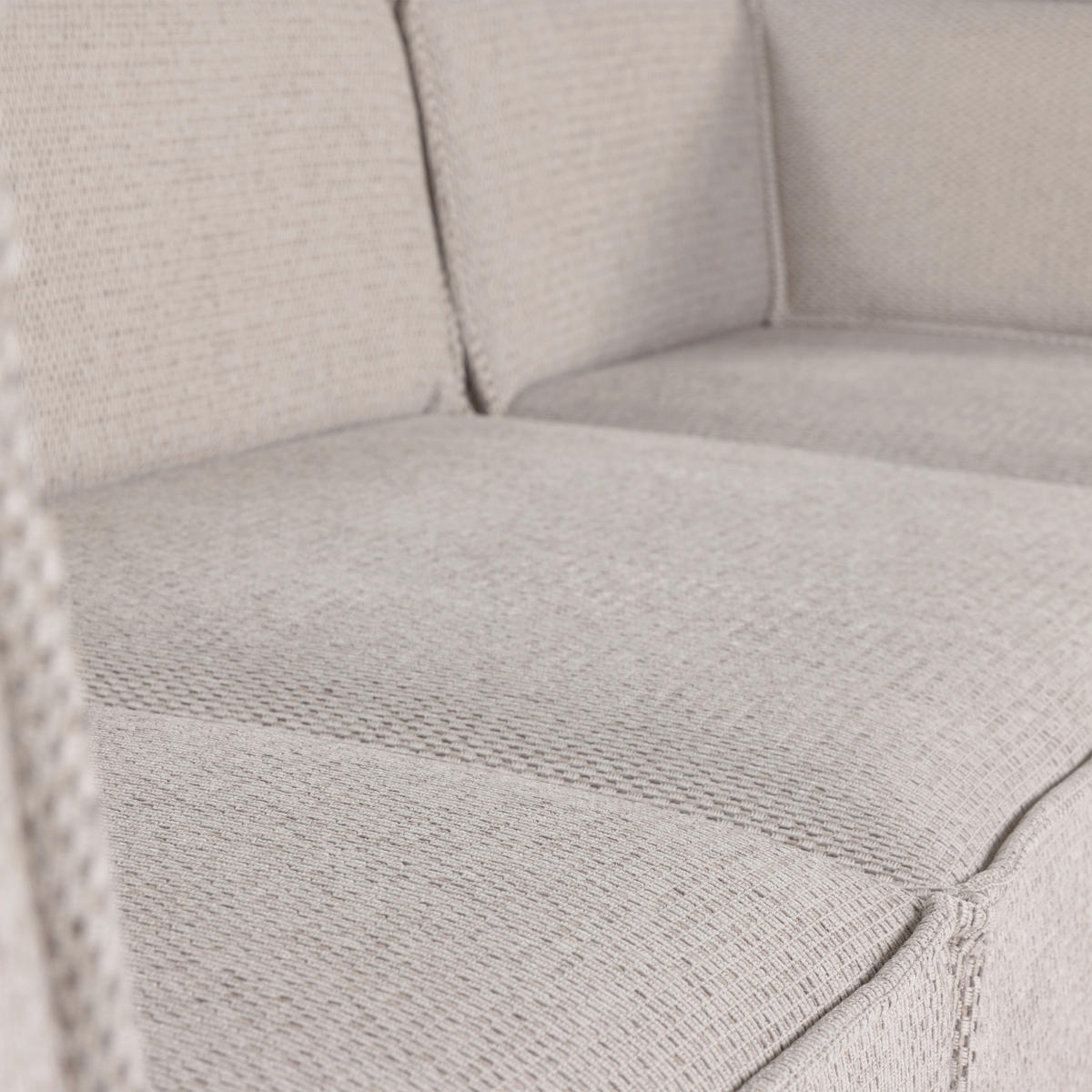 ECKSOFA Manu in Chenille Naturfarben  286/160 cm  - Schwarz/Naturfarben, MODERN, Kunststoff/Textil (286/160cm) - Livetastic