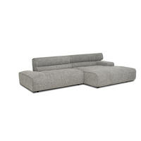 ECKSOFA COLOSSEO Grau  - Schwarz/Grau, MODERN, Kunststoff/Textil (285/170cm) - Designwerk