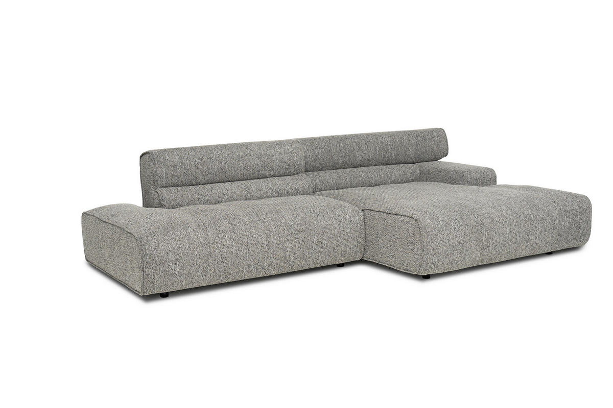 ECKSOFA COLOSSEO Grau  - Schwarz/Grau, MODERN, Kunststoff/Textil (285/170cm) - Designwerk