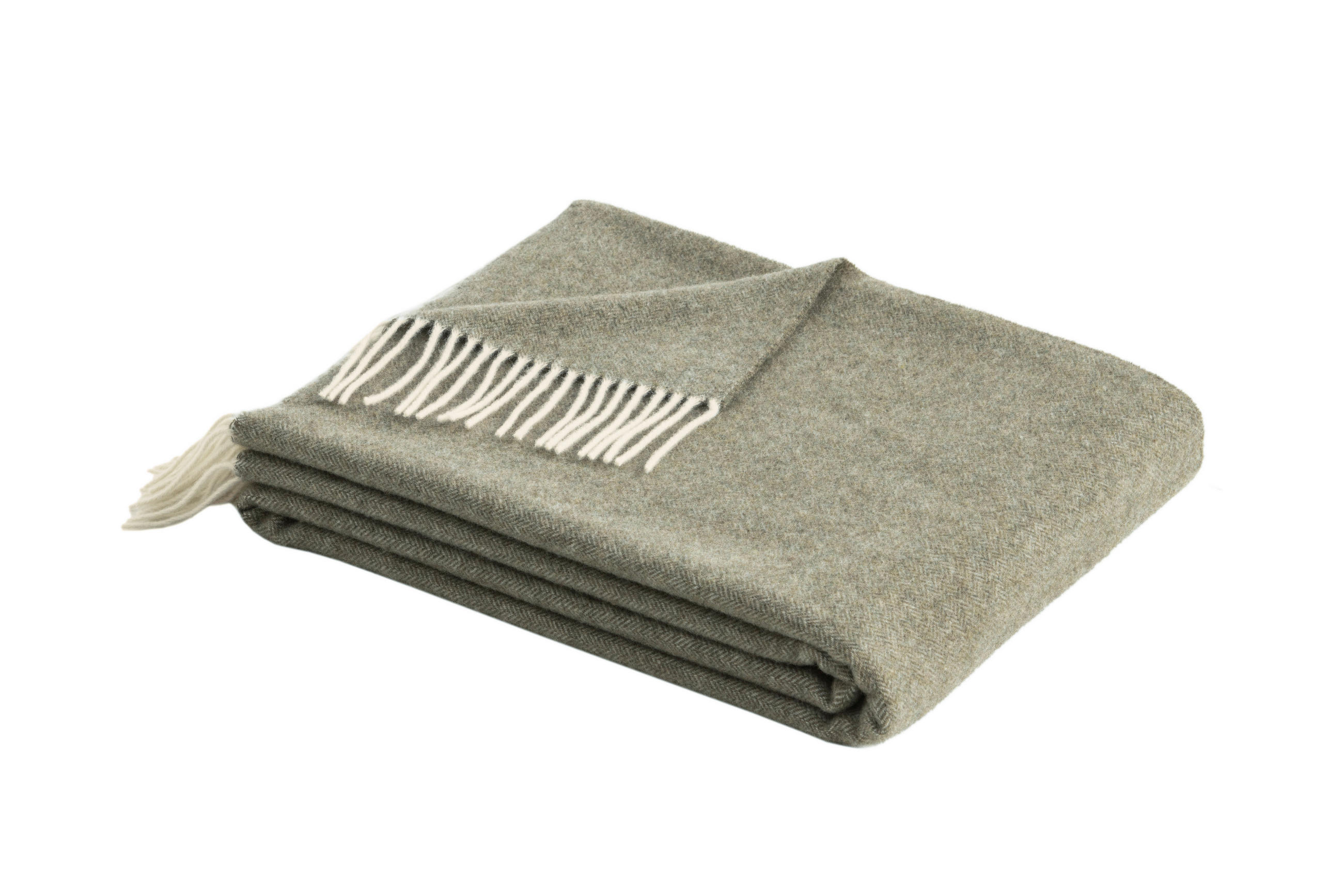 PLAID 150/200 cm  - Graugrün, Basics, Textil (150/200cm) - Bugatti