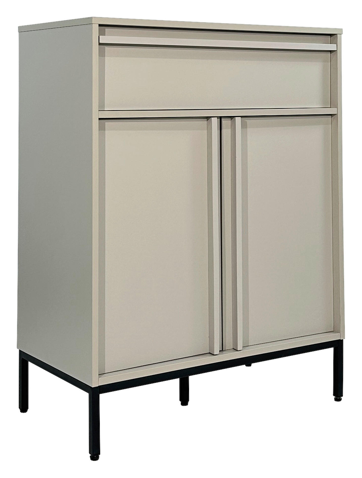 KOMMODE WABI  in 80/101/40 cm  - Hellgrau/Schwarz, Design, Holz/Holzwerkstoff (80/101/40cm) - Xora