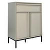 KOMMODE WABI  in 80/101/40 cm  - Hellgrau/Schwarz, Design, Holz/Holzwerkstoff (80/101/40cm) - Xora