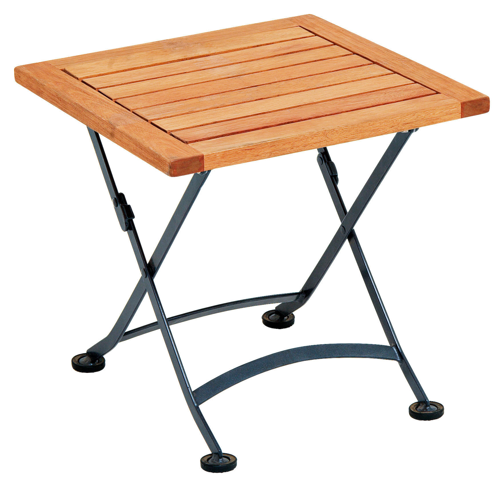 GARTENHOCKER  - Schwarz/Naturfarben, ROMANTIK / LANDHAUS, Holz/Metall (45/43,5/45cm) - Gardenson