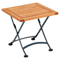 GARTENHOCKER  - Schwarz/Naturfarben, ROMANTIK / LANDHAUS, Holz/Metall (45/43,5/45cm) - Gardenson