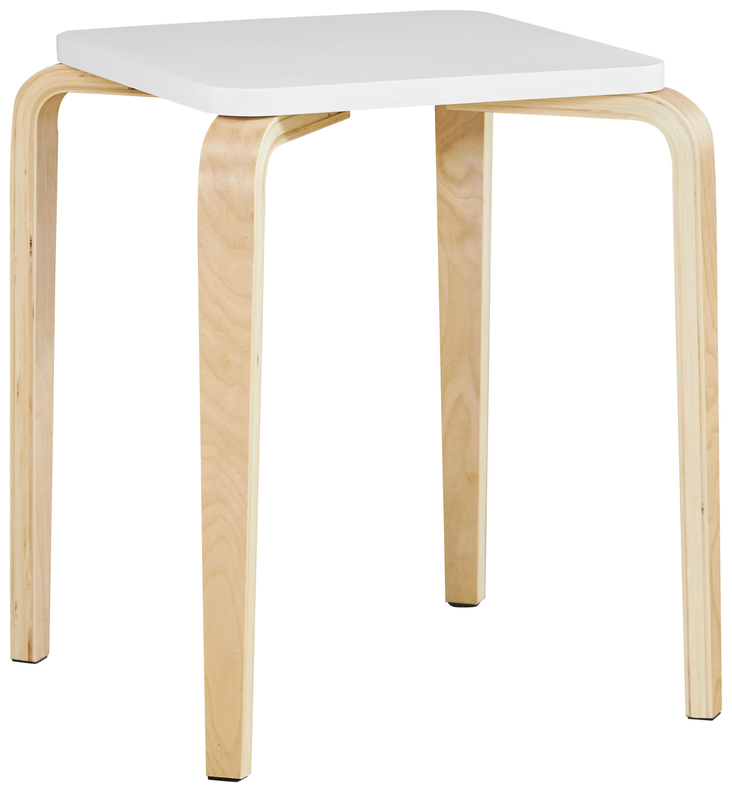 STAPELHOCKER Naturfarben, Weiß  - Naturfarben/Weiß, Basics, Holz (33/45/33cm) - Boxxx