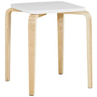 STAPELHOCKER Naturfarben, Weiß  - Naturfarben/Weiß, Basics, Holz (33/45/33cm) - Boxxx