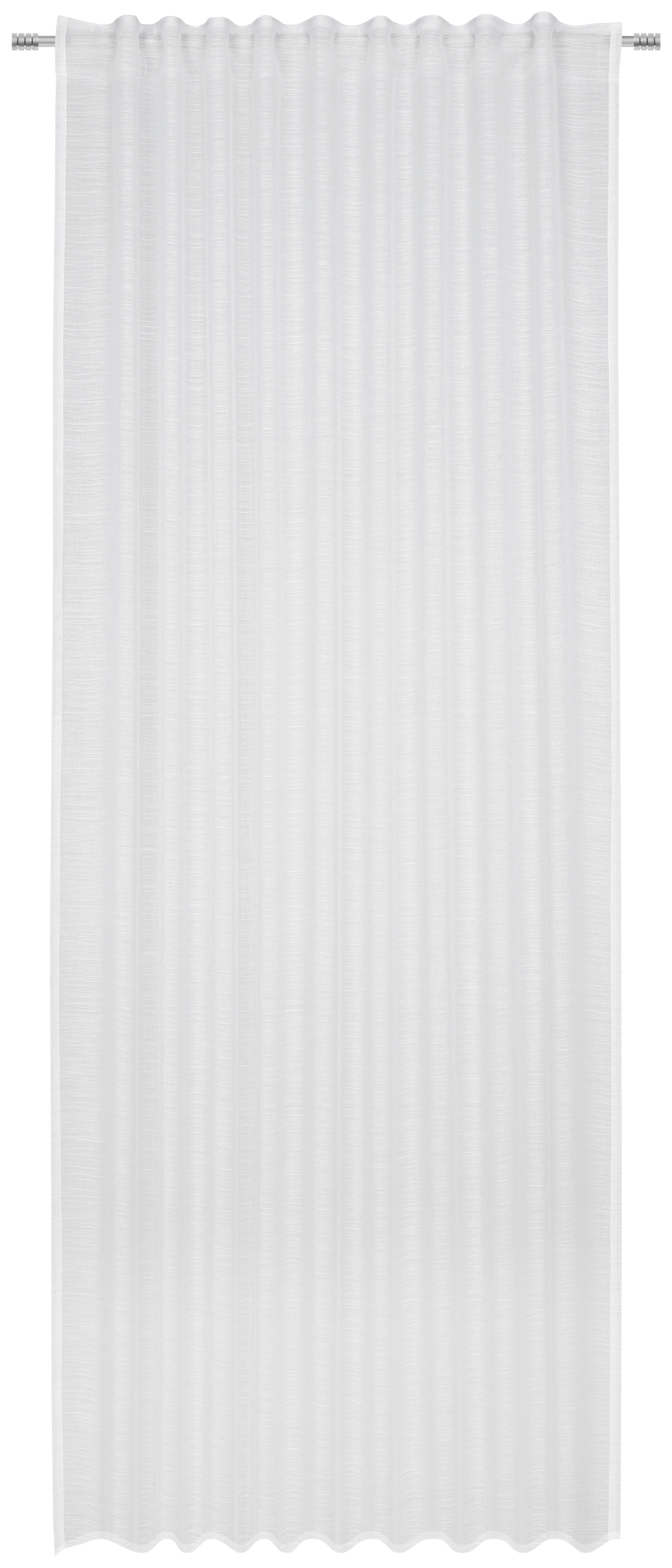 FERTIGVORHANG OSKAR halbtransparent 140/245 cm   - Weiß, Basics, Textil (140/245cm) - Esposa