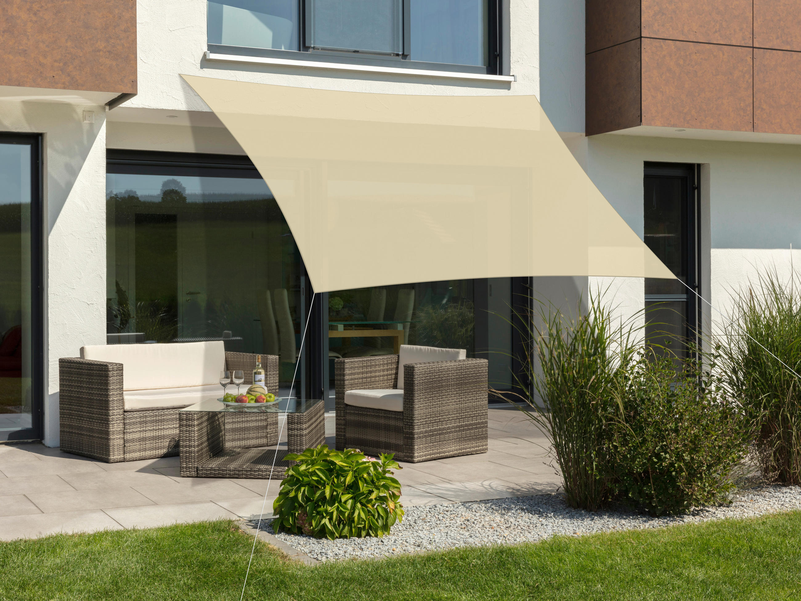 GARTENSONNENSEGEL - Naturfarben, Basics, Textil (360/0,3/360cm) - Schneider
