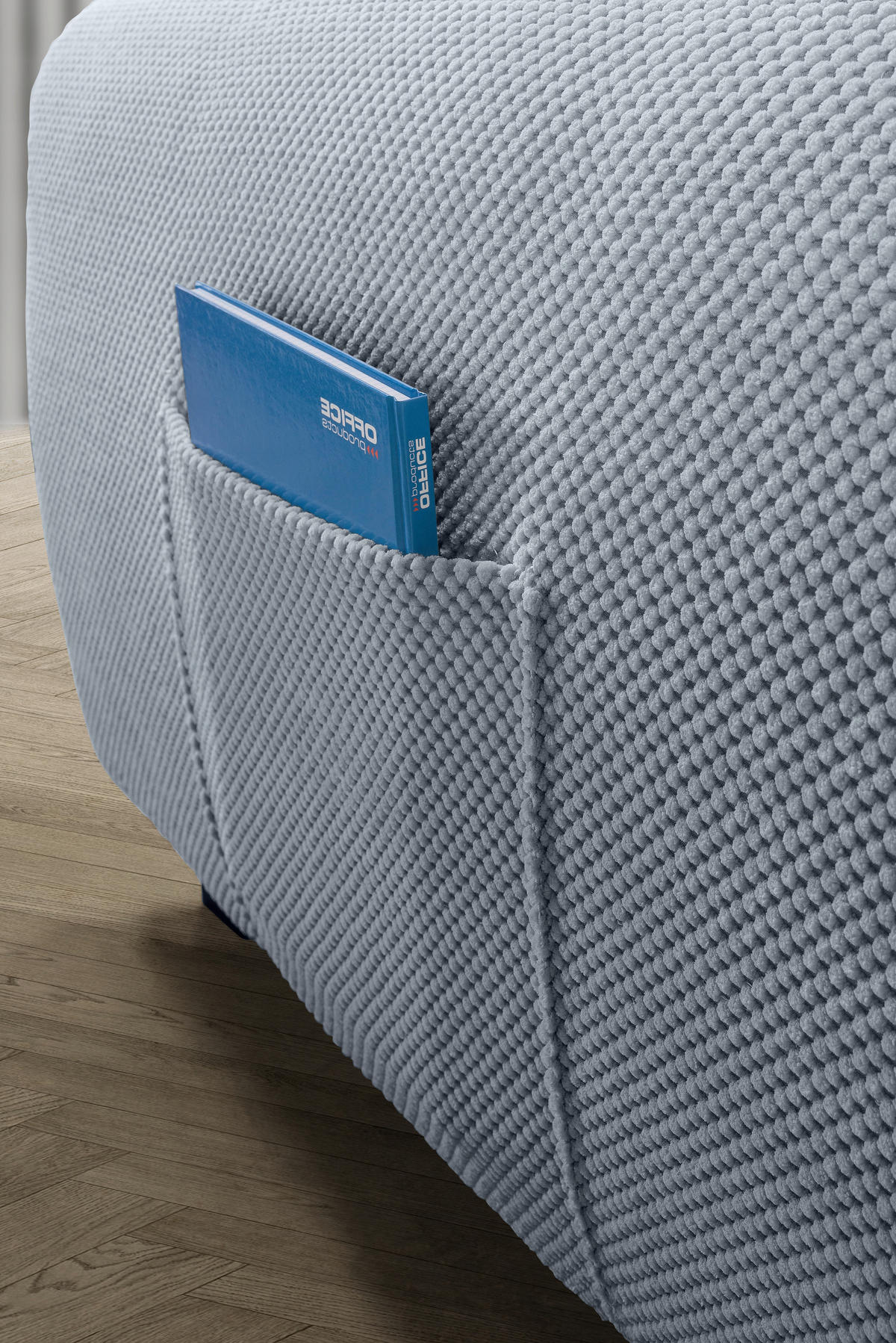 ECKSOFA Hellgrau Plüsch  - Hellgrau/Schwarz, KONVENTIONELL, Kunststoff/Textil (249/175cm) - Carryhome