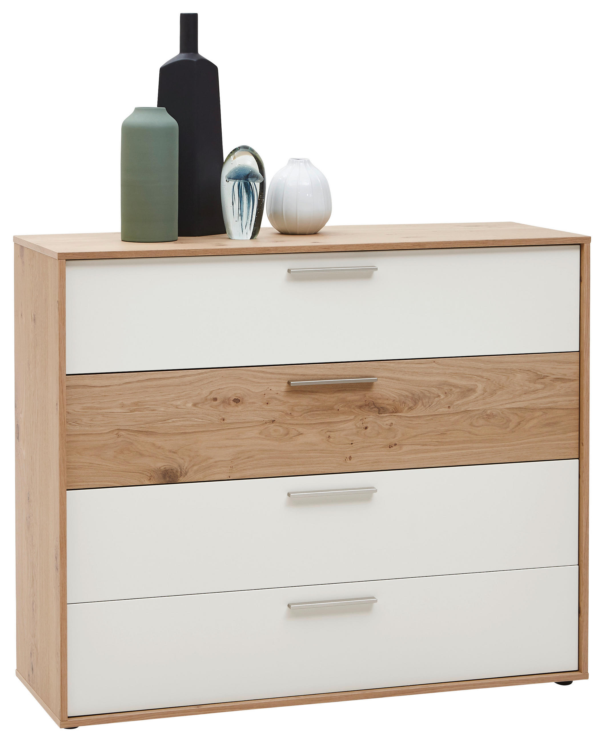 KOMMODE  in 123,8/103,6/46 cm  - Sandfarben/Eichefarben, KONVENTIONELL, Holz/Metall (123,8/103,6/46cm) - Dieter Knoll