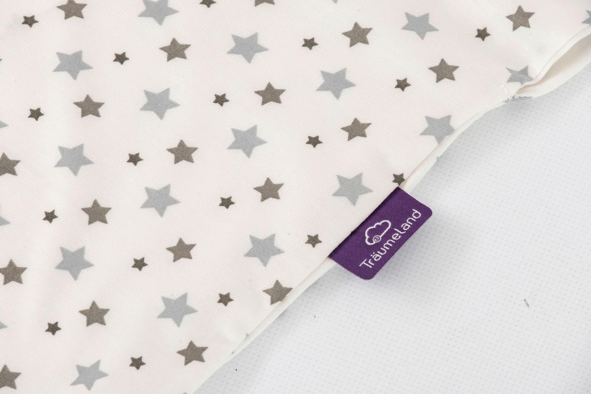 BABYSCHLAFSACK weiß mit grauen Sternen    60   - Weiß, Basics, Textil (60null) - Träumeland