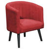 COCKTAILSESSEL Mikrovelours Rot    - Rot/Schwarz, Basics, Holz/Textil (61/82/58cm) - Livetastic