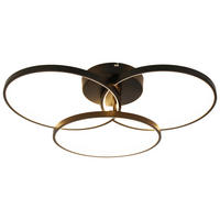 STROPNÉ LED SVIETIDLO, 70/12 cm  - čierna, Trend, kov/plast (70/12cm) - Novel