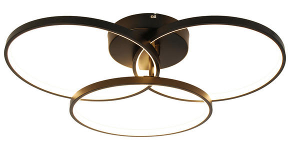 LED-DECKENLEUCHTE 70/12 cm  - Schwarz, Trend, Kunststoff/Metall (70/12cm) - Novel