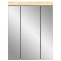 OMARA Z OGLEDALOM 60/79/18 cm  - barve hrasta, Moderno, steklo/leseni material (60/79/18cm) - MID.YOU