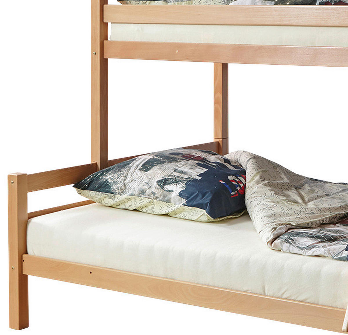 ETAGENBETT - Buchefarben, MODERN, Holz (140/200cm) - MID.YOU