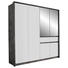 KLEIDERSCHRANK in Grau, Weiß - Weiß/Grau, Design, Glas/Holzwerkstoff (181/197/54cm) - Carryhome KLEIDERSCHRANK in Grau, Weiß - Weiß/Grau, Design, Glas/Holzwerkstoff (181/197/54cm) - Carryhome