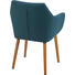 ARMLEHNSTUHL Webstoff Blau - Blau/Eichefarben, KONVENTIONELL, Holz/Textil (58/84/58cm) - Carryhome