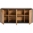 SIDEBOARD  in 180/81/40 cm  - Eichefarben/Schwarz, LIFESTYLE, Holzwerkstoff (180/81/40cm) - Xora