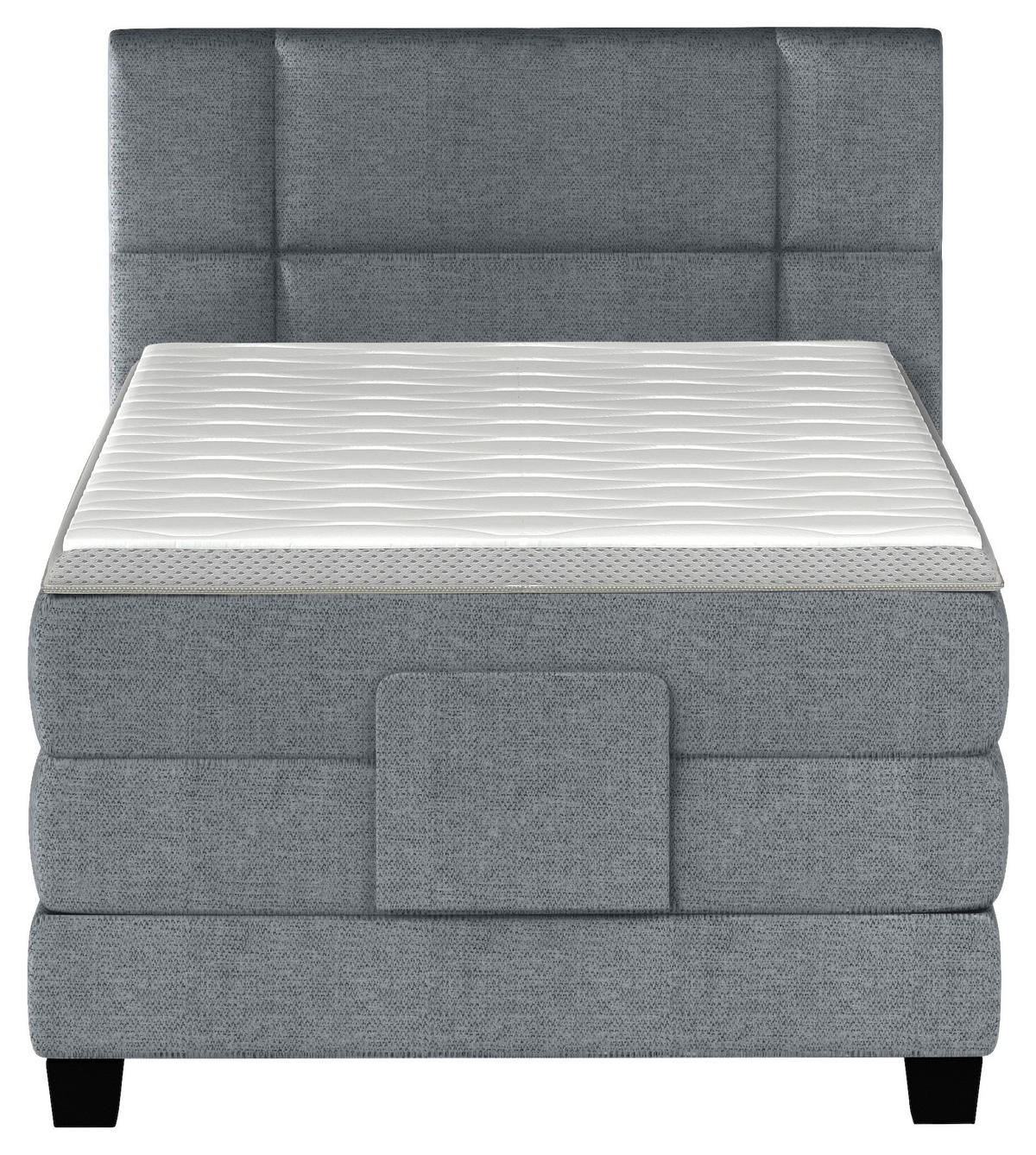BOXSPRINGBETT 90/200 cm  in Graphitfarben  - Schwarz/Graphitfarben, KONVENTIONELL, Holz/Kunststoff (90/200cm) - Esposa